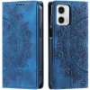 PROTEMIO 80914 ART MANDALA Peňaženkový kryt pre Motorola Edge 50 Fusion modrý