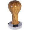 Buna café tamper, oliva, lak, 53 mm, nerez lesk, plochý