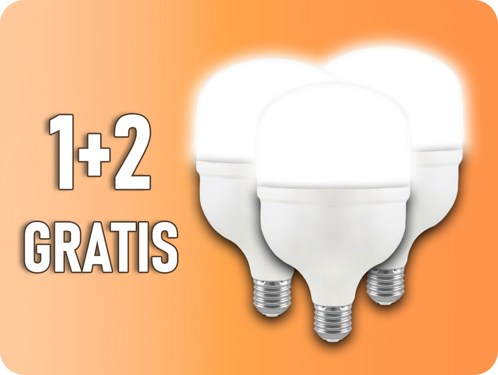 V-TAC LED žiarovka E27, T80, 20W, 2060lm, 160°, IP20, 1+2 Denná biela