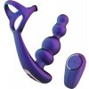 Kolík análny HUEMAN Stellar Force Butt Plug with Cockring modrý