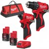 Milwaukee M12 BLPP2D-202B Aku sada nářadí 4933500139