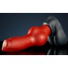 Weredog Rutt Crimson/Jet Extra Large, prémiové červeno-čierne silikónové dildo 33 x 5,2–10,4 cm