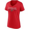 Fanatics Dámske tričko Florida Panthers 2025 Stanley Cup Champions Signature Roster V-Neck T-Shirt - Red Veľkosť: M