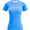 Dámske tričko Swix RaceX Light SS Baselayer Cloud Blue/Bright White XL