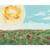 ZUTY Maľovanie podľa čísel SLNKO NAD MAKOVÝM POĽOM Rámovanie vypnuté plátno na rám Rozmer 80x100 cm