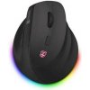 CONNECT IT FOR HEALTH ergonomická vertikálna myš, 2400dpi, 6 tl., bezdrôtová, USB, RGB podsv., vstav. batéria, čierna (CMO-2620-RH)