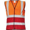 Cerva LYNX DUO reflexná vesta reflexná oranžová červená