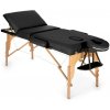 KLARFIT MT 500, masážny stôl, 210 cm, 200 kg, sklápací, jemný povrch, taška, čierny (MSS-MT 500 black)