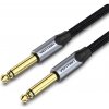 Vention Cotton Braided 6,5 mm Male to Male Audio Cable 3 m Gray Aluminum Alloy Type BASHI