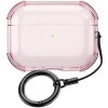 AppleKing transparentný obal s karabínou pre AirPods Pro 3 - ružový - možnosť vrátiť tovar ZADARMO do 30tich dní
