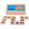 Bigjigs Toys Dřevěné domino dopravní prostředky