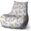 Sablio Sedací vak Bean Žlté kvietie - 100 x 90 x 45 cm