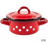 Perfect Home Smaltovaný kastról s pokrievkou BODKY 0,5L, 71127