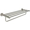Ravak Kona - Držiak uteráka s poličkou, dĺžka 60 cm, kefovaná nerezová X07P1292