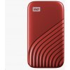 SanDisk WD My Passport SSD externý 1TB , USB-C 3.2 , 1050/1000MB/s R/W PC a Mac , červená WDBAGF0010BRD-WESN