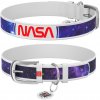 Wau Dog Kožený obojok so vzorom NASA