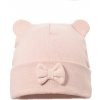PUPILL Čiapka Ala s uškami a mašľou ružové dievča
