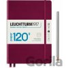 Leuchtturm1917 Zápisník 120G Port Red A5 linajkový