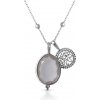 Boho Design Strieborný náhrdelník Aura Ruženín Earth Love 29366