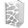 Mexen Kioto sprchová stena Walk-in 140 x 200 cm, biela vlna 8 mm, čierna - 800-140-101-70-97
