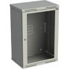 Solarix Rozvaděč nástěnný SENSA 18U 400mm, dveře sklo, RAL 7035, SENSA-18U-64-11-G
