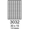 etikety RAYFILM 30x15 lesklé transparentné samolepiace laser R04003032A (100 list./A4)