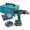 Makita - 40V AKU vŕtací skrutkovač s príklepom, 2x aku 4,0 Ah XGT, nabíjačka HP001GM201
