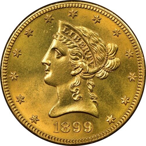 United States Mint Zlatá minca 10 Dollar American Ea g le Liberty Head 1899 16,97 g