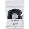 Šnúrky Cofra LOOP Farba: Čierna, Dĺžka: 170 cm