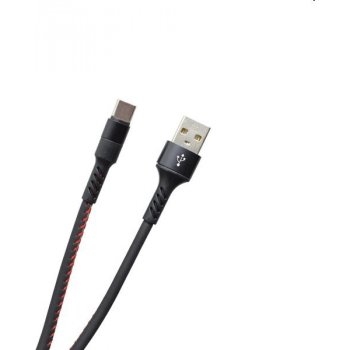 MobilNET KAB-0116-USB-TYPEC Dátový a nabíjací TPU USBUSB-C, 2A, 1m, černý