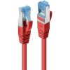 S/FTP (PiMF) Patchkábel LSOH 7.5m cat.6a, červený, Cu, UL