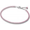 Pandora Tenisový náramok s ružovými zirkónmi Timeless 593927C02 18 cm