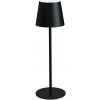 Platinet | Stmievateľná nabíjateľná stolná lampa LED/4W/4000 mAh 3000/4000/5500K IP44 čierna | PL0493