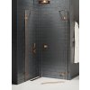 New Trendy Avexa Copper Brushed sprchovací kút 100x80 cm medená brúsené/priehľadné sklo EXK-3828