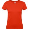 B&C Tričko B&C E150 Women, krátký rukáv, dámské COT01002Tu3502-fire red M Červená ohnivá