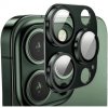 ENKAY tvrdené sklo na ochranu šošoviek zadného fotoaparátu s kovovým rámčekom pre iPhone 13 Pro/13 Pro Max - tmavozelené - možnosť vrátiť tovar ZADARMO do 30tich dní