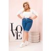 Šortky Plus Size ART9016 so zaväzovaním Farba: Modrá, Veľkosť: 6XL