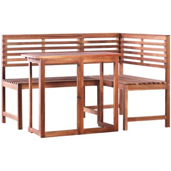 vidaXL 44038 Balkónový stôl a rohová lavica 2 kusy, masívne akáciové drevo  od 280,5 € - Heureka.sk