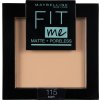 Maybelline Fit Me! Matte + Poreless Kompaktný zmatňujúci púder 115 Ivory 9 g