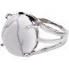 Nefertitis Howlit biely prsteň nastaviteľná veľkosť NF37130 - 56 - 61 mm (US 8 - 10,5)