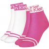 CALVIN KLEIN - 2PACK pink combo quarter ponožky-UNI