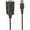 Gembird konvertor USB-A (M) na DB9 serial port (M), kábel 1.5 m, čierny UAS-DB9M-02