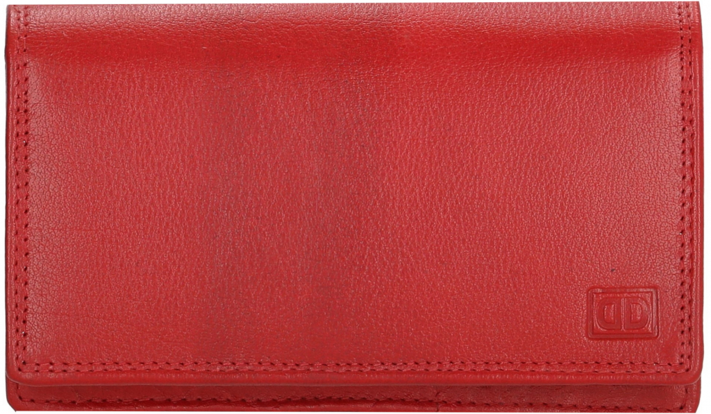 Double d Dámska kožená peňaženka červená