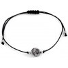 Náramok shamballa s imitáciou minerálu - 1 ks 6 čierna