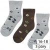 Happy Feet 9083 Detské dievčenské športové ponožky 16-18, viacfarebné 3 páry