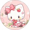 Hello Kitty jedlý papier s jahodami 19,5 cm - Pictu Hap - Pictu Hap