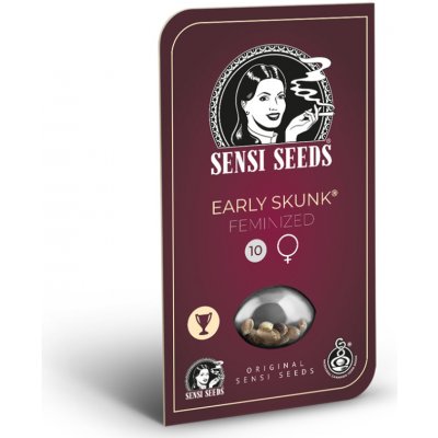 SENSI SEEDS Early Skunk semena neobsahují THC 25 ks