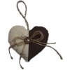 Srdce na zavesenie hnede X0050
