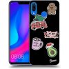 Picasee silikónový čierny obal pre Huawei Nova 3 - Christmas Stickers