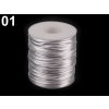Saténová šnúra Ø1 mm - 1 ks - biela - 01 biela